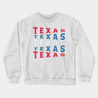 TEXT ART USA TEXAS Crewneck Sweatshirt